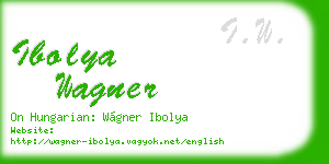 ibolya wagner business card